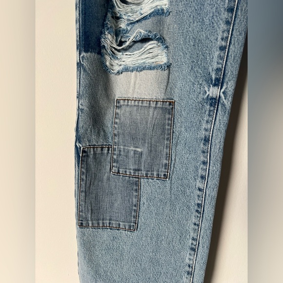 NWT SER.O.YA Heidi Straight Leg Patch Jean 29x35 in Coastline - Picture 15 of 15